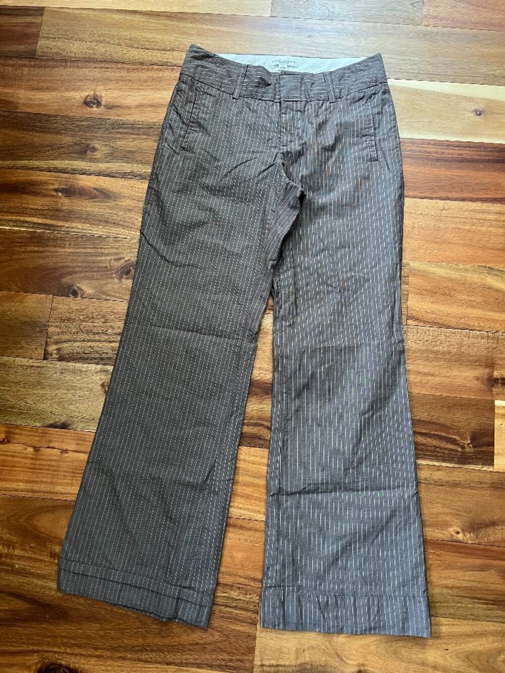 Banana Republic office or leisure taupe trousers pinstriped